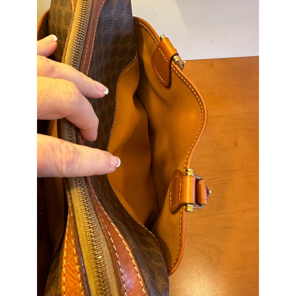 Celine Brown Macadam Boston Handbag - Picture 10 of 15